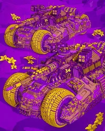 Chonky Military Tanks - 3D weekly 3D model