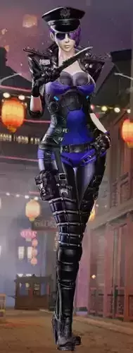 The queen of jail-beauty slim character 3d Low-poly model