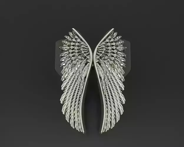 Angel wings ring 3D print model