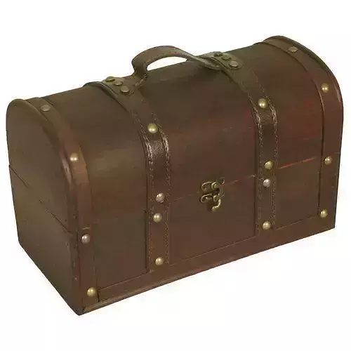 Baron Decorative Storage Trunk Wood Box 3D model