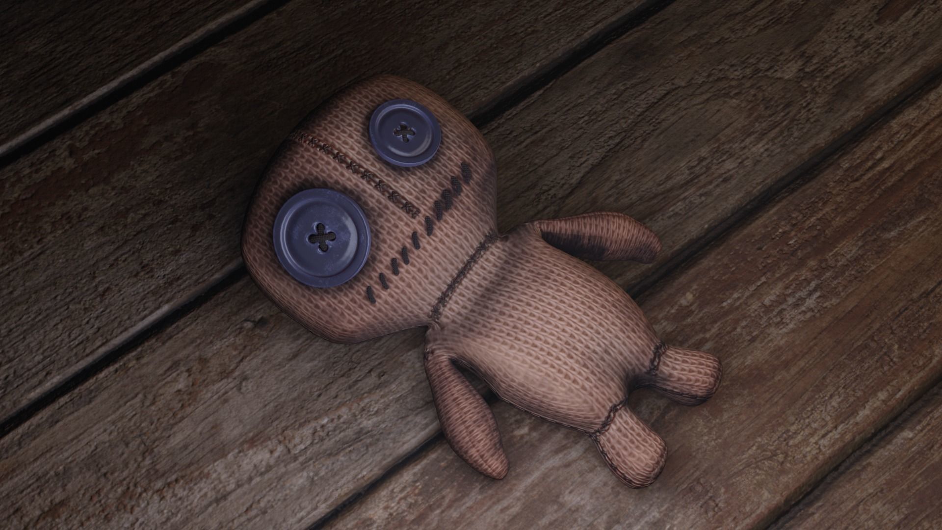 voodoo puppet Low-poly 3D model_2