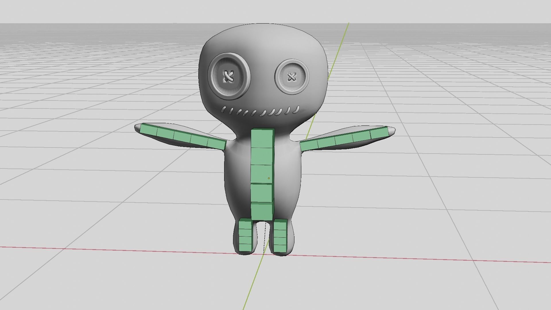 voodoo puppet Low-poly 3D model_14