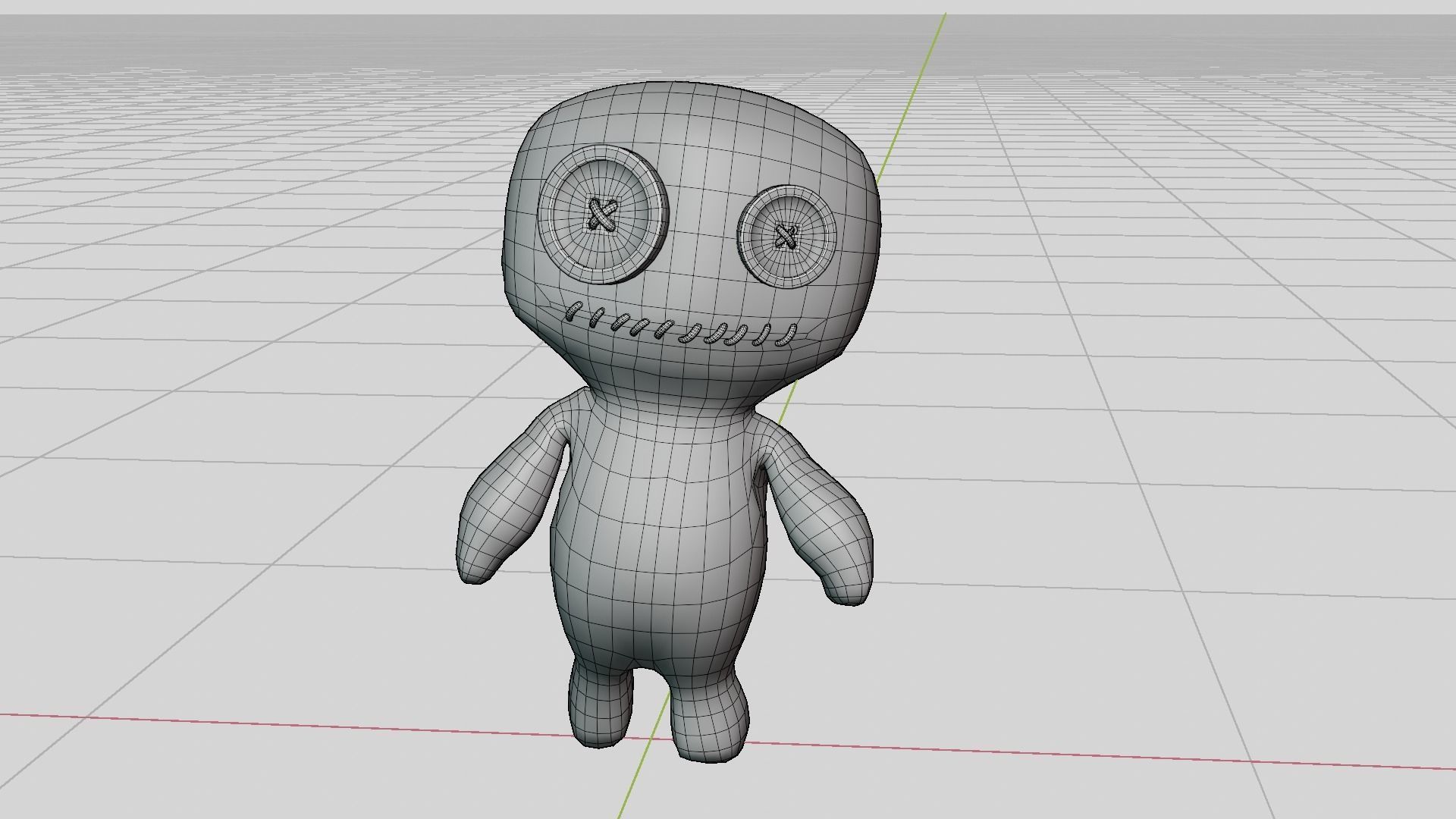 voodoo puppet Low-poly 3D model_12