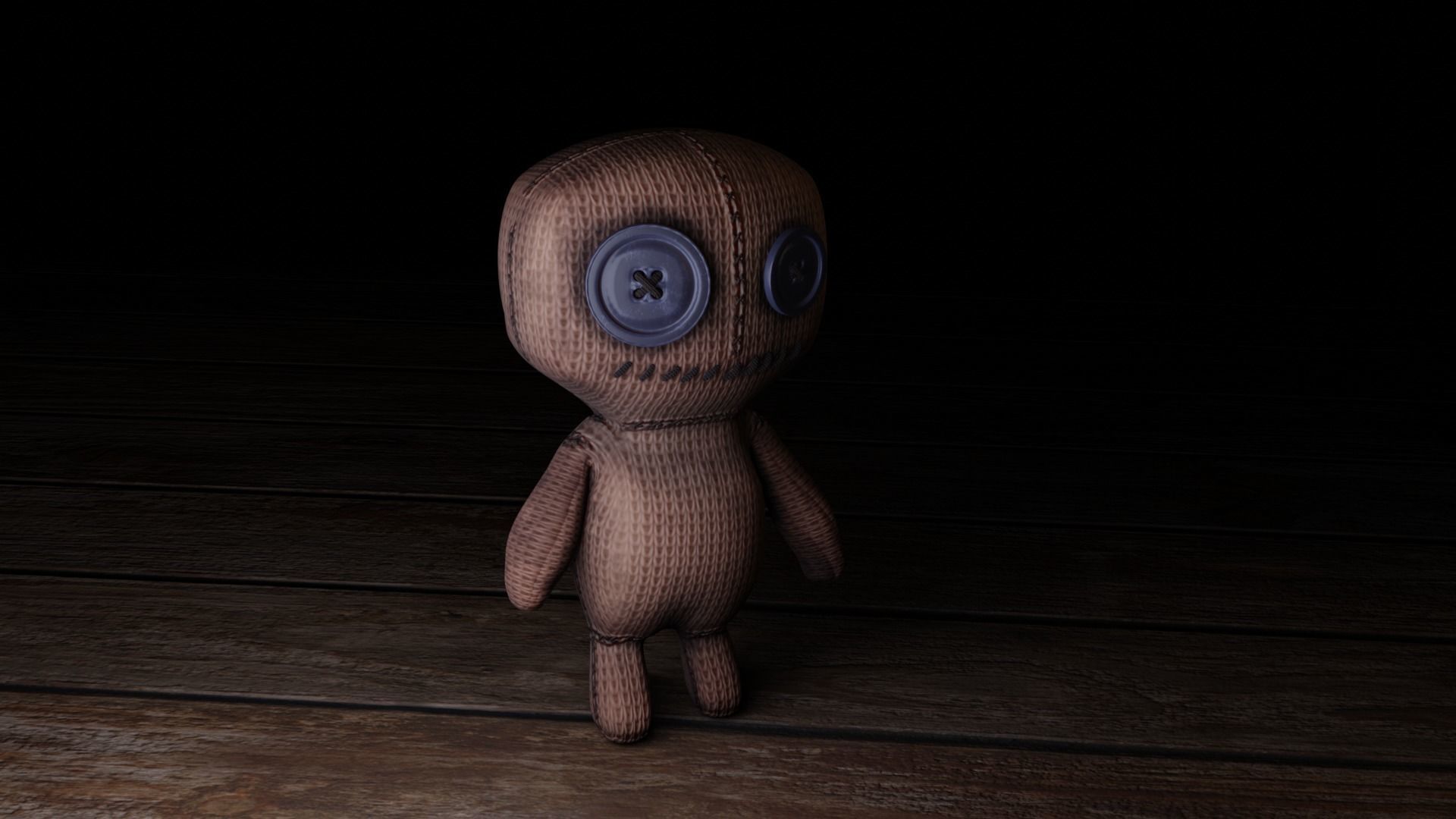 voodoo puppet Low-poly 3D model_18