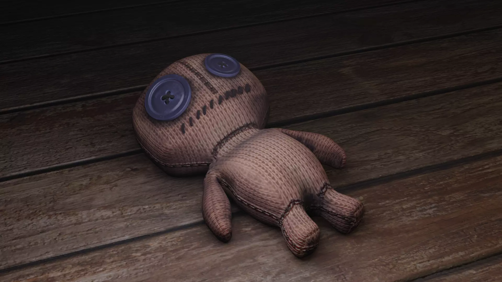 voodoo puppet Low-poly 3D model_0