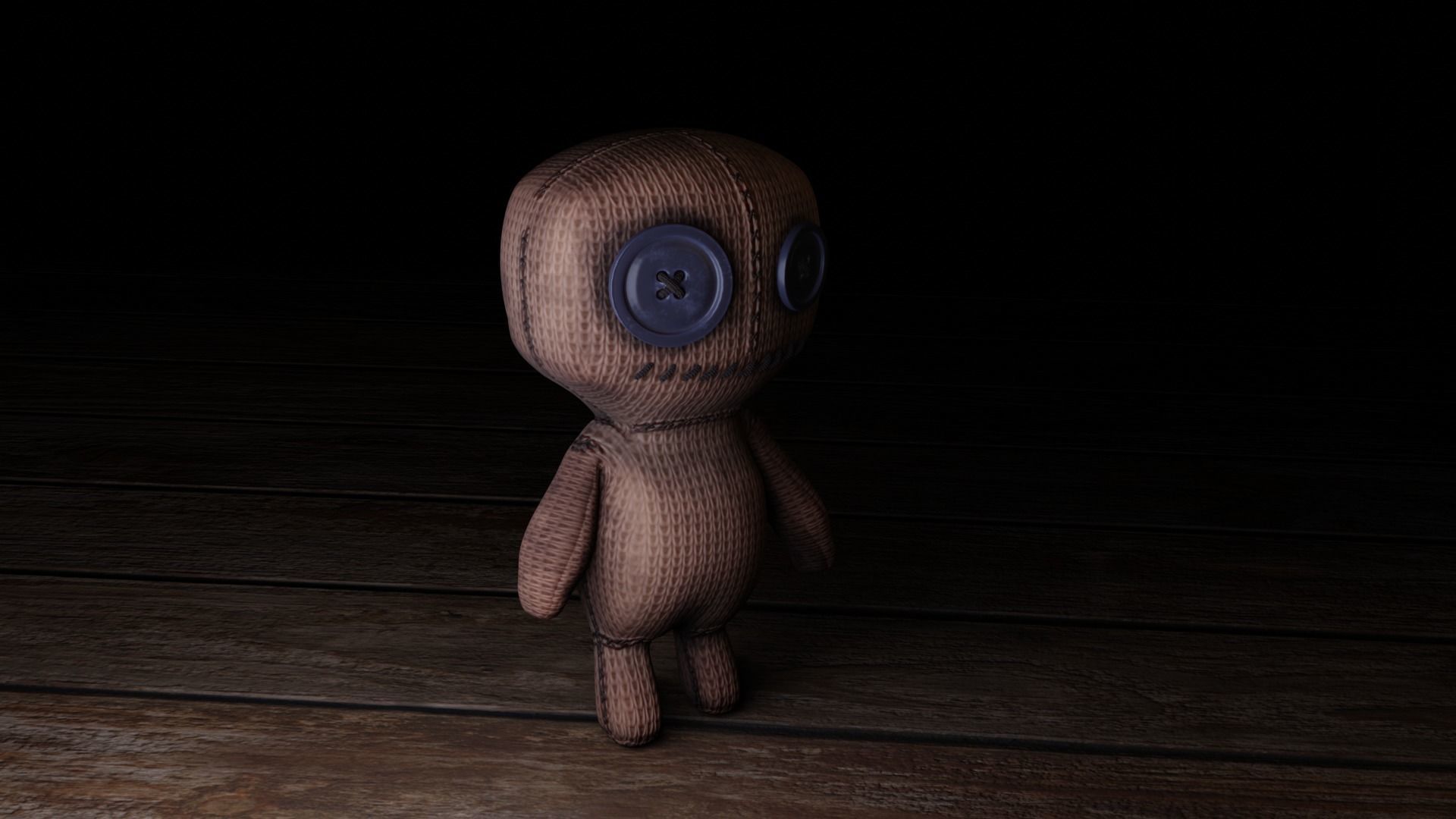 voodoo puppet Low-poly 3D model_19