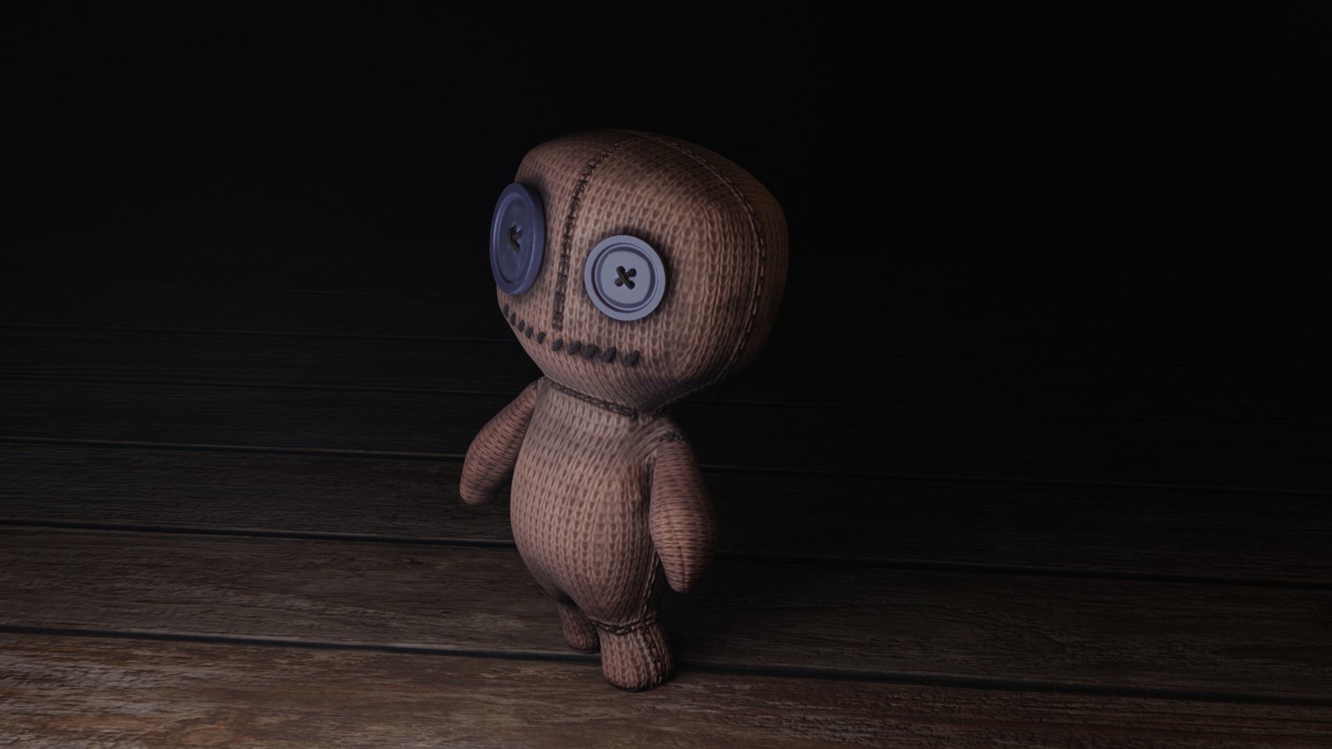 voodoo puppet Low-poly 3D model_4