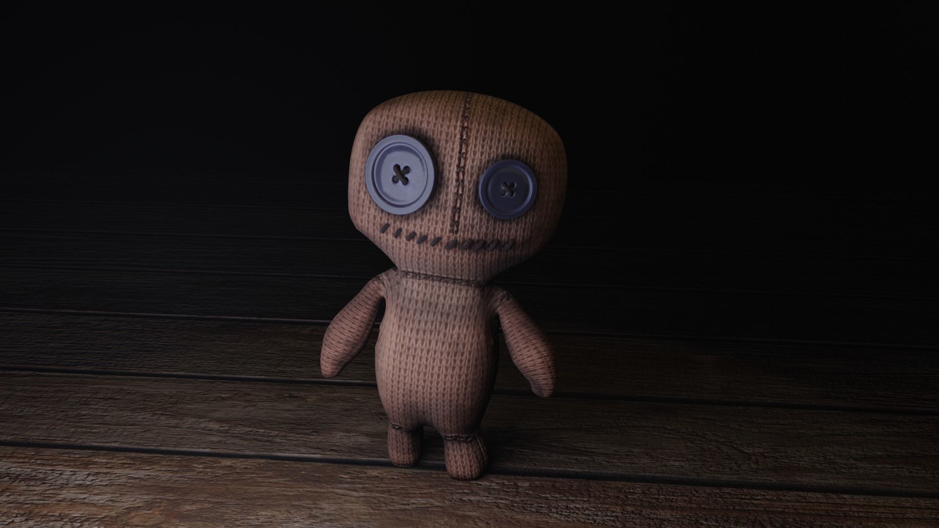 voodoo puppet Low-poly 3D model_3