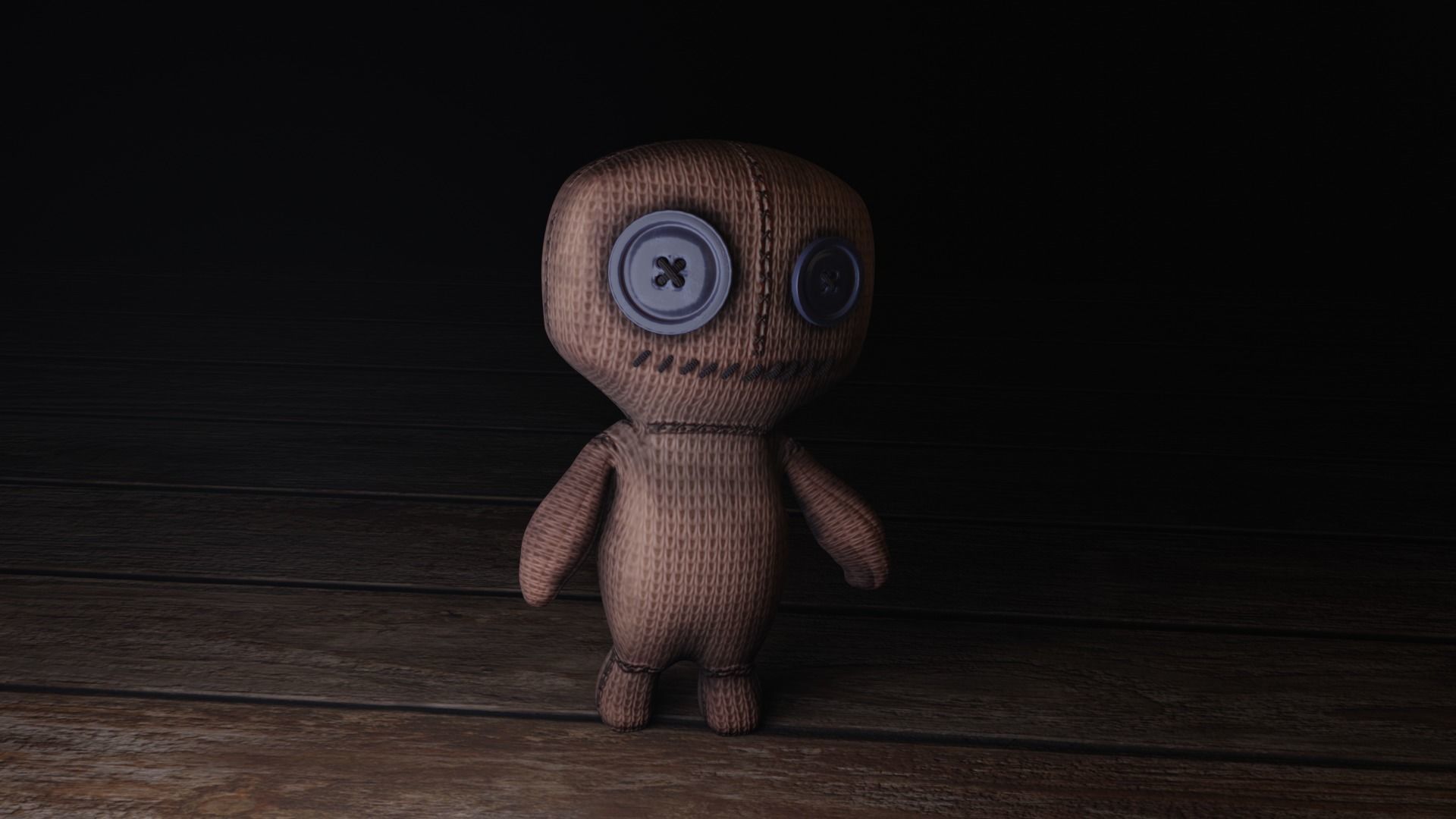 voodoo puppet Low-poly 3D model_8