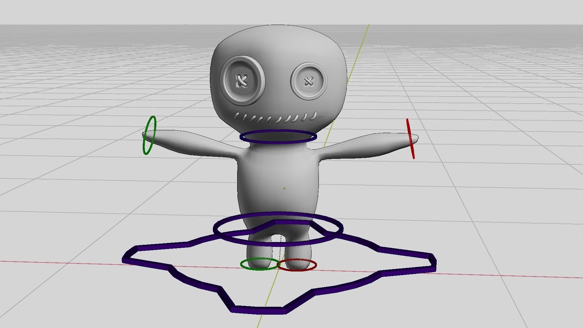 voodoo puppet Low-poly 3D model_13