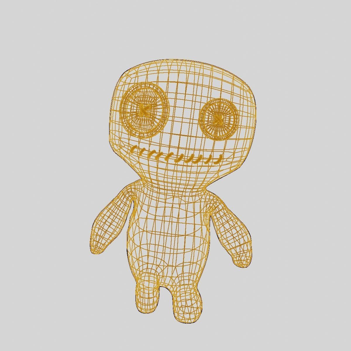 voodoo puppet Low-poly 3D model_10