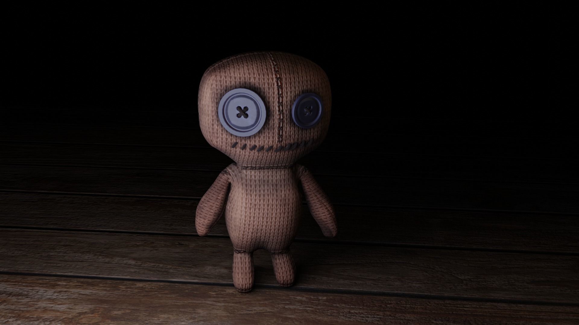 voodoo puppet Low-poly 3D model_17