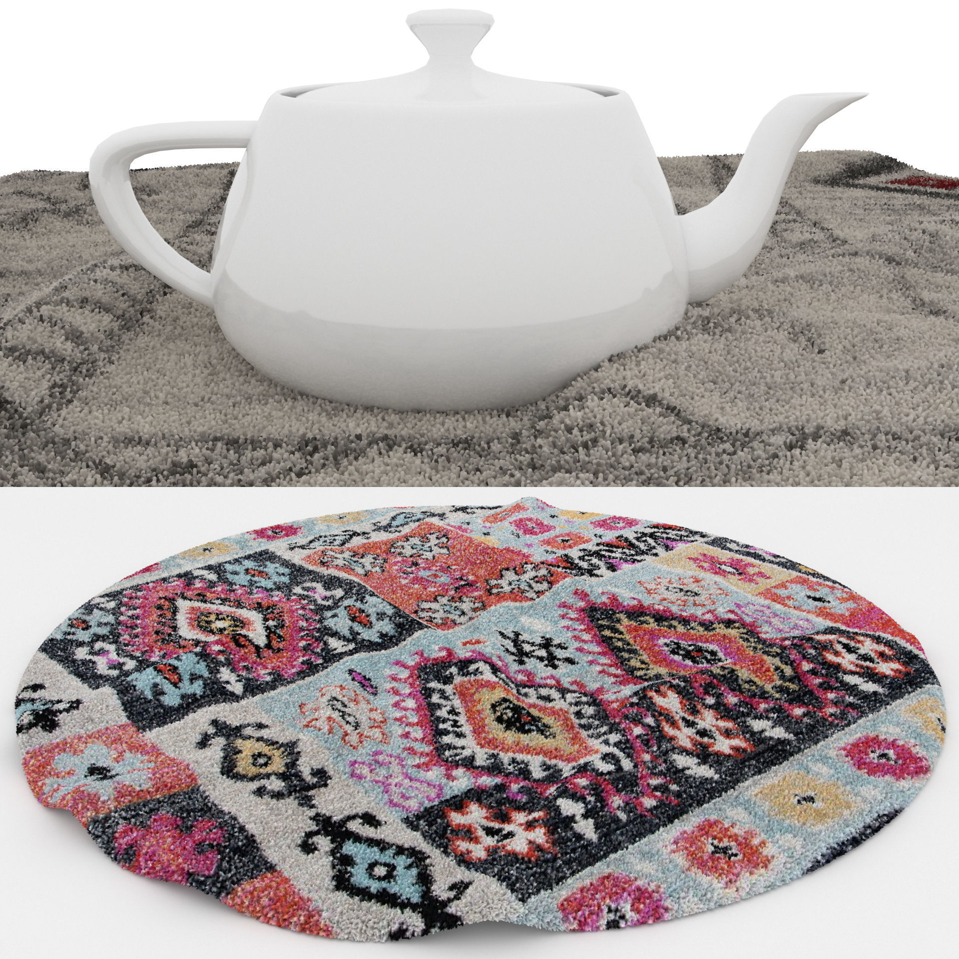 Rugs No 18 Low-poly 3D model_1