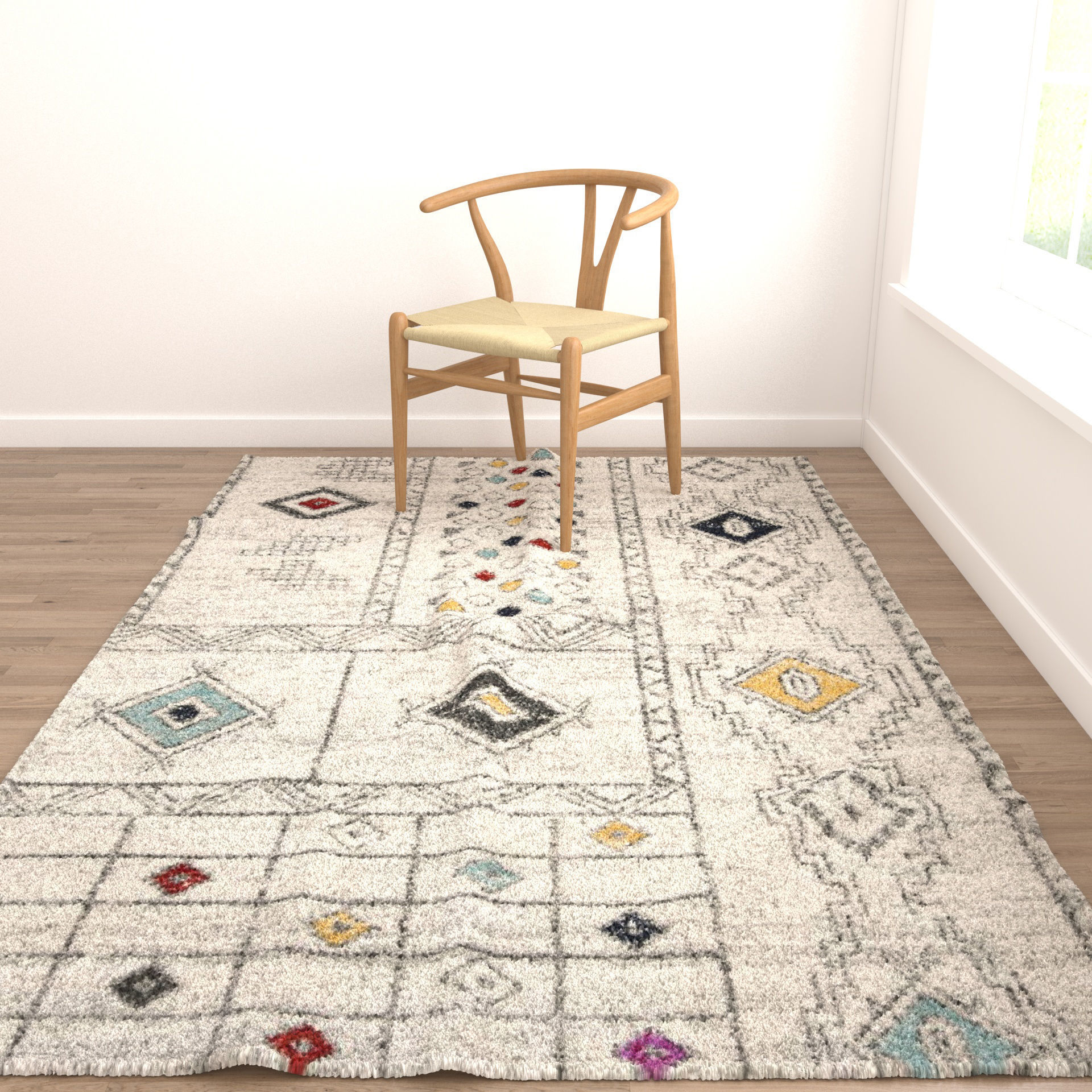 Rugs No 18 Low-poly 3D model_8