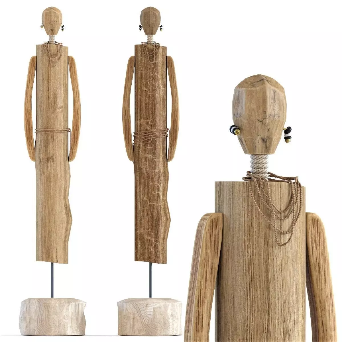 Deco Object African Man Woman 3d print 3D print model_0