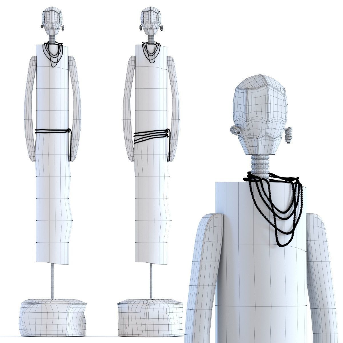 Deco Object African Man Woman 3d print 3D print model_1