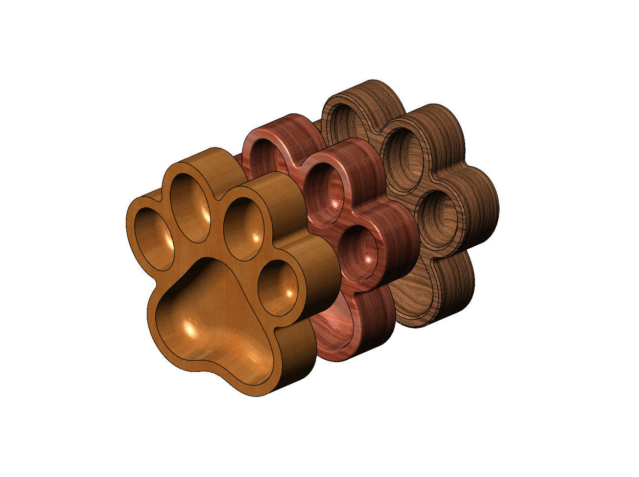 Paw shaped bowl 3D print model_13