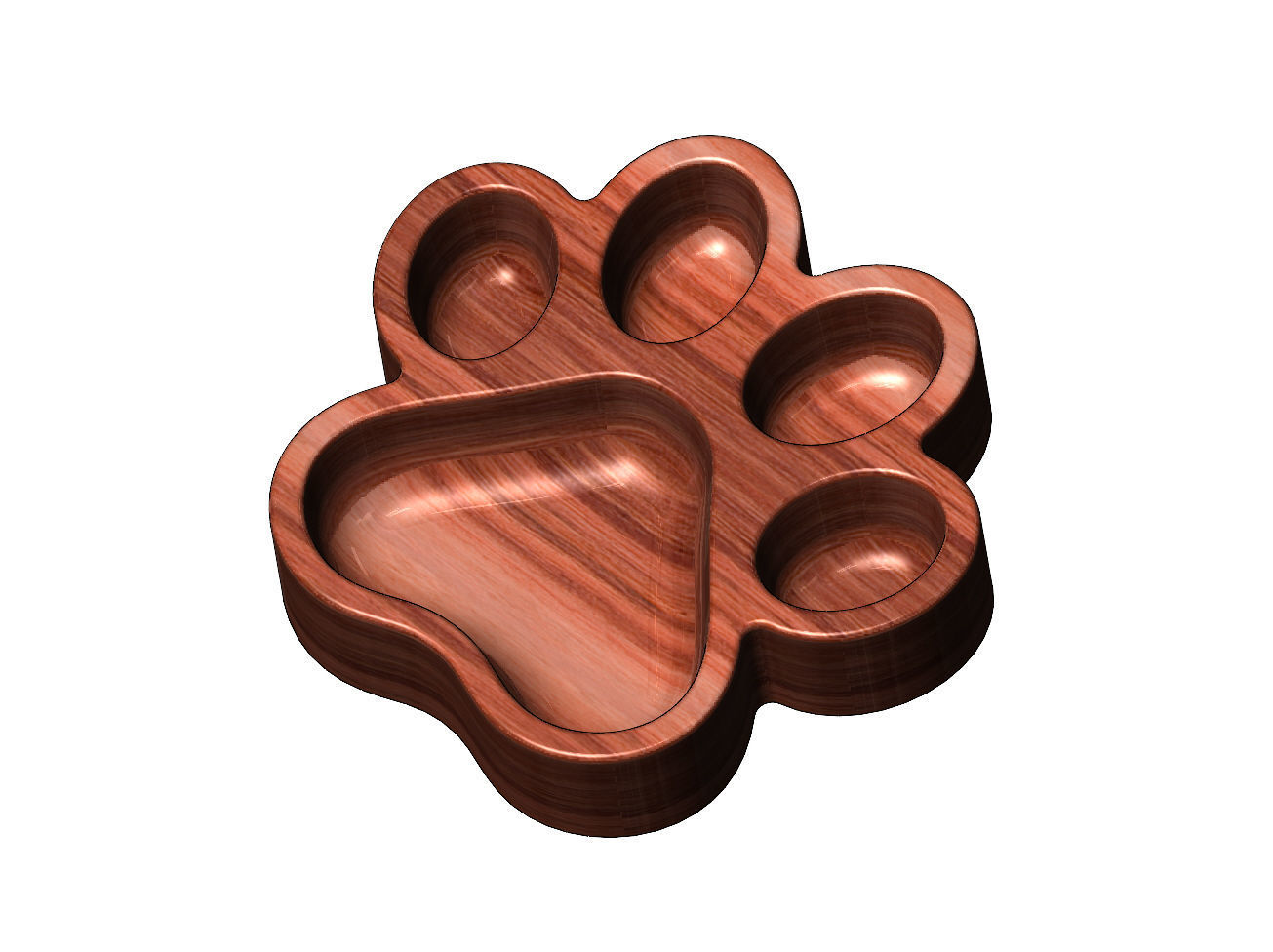 Paw shaped bowl 3D print model_6