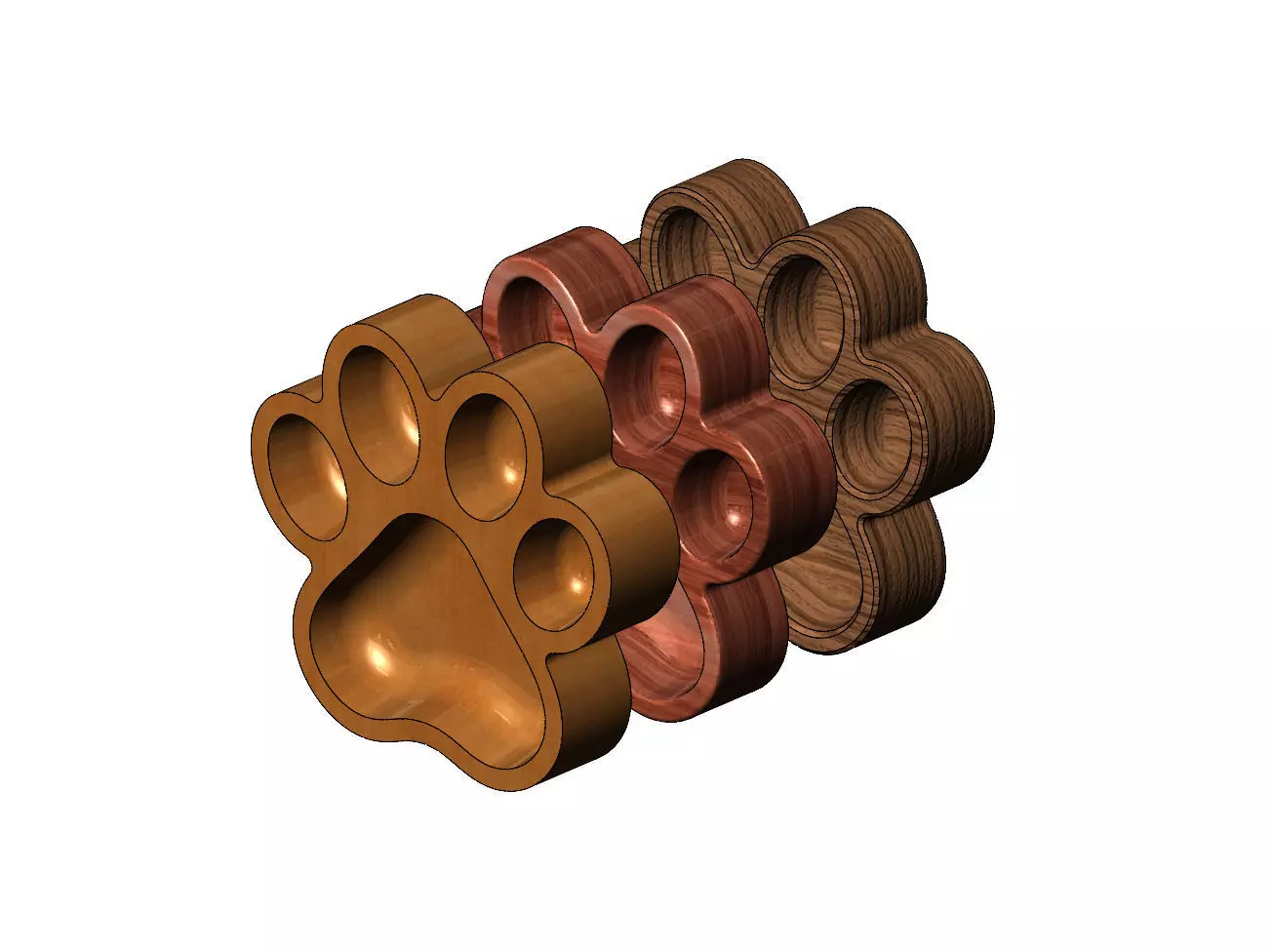 Paw shaped bowl 3D print model_0