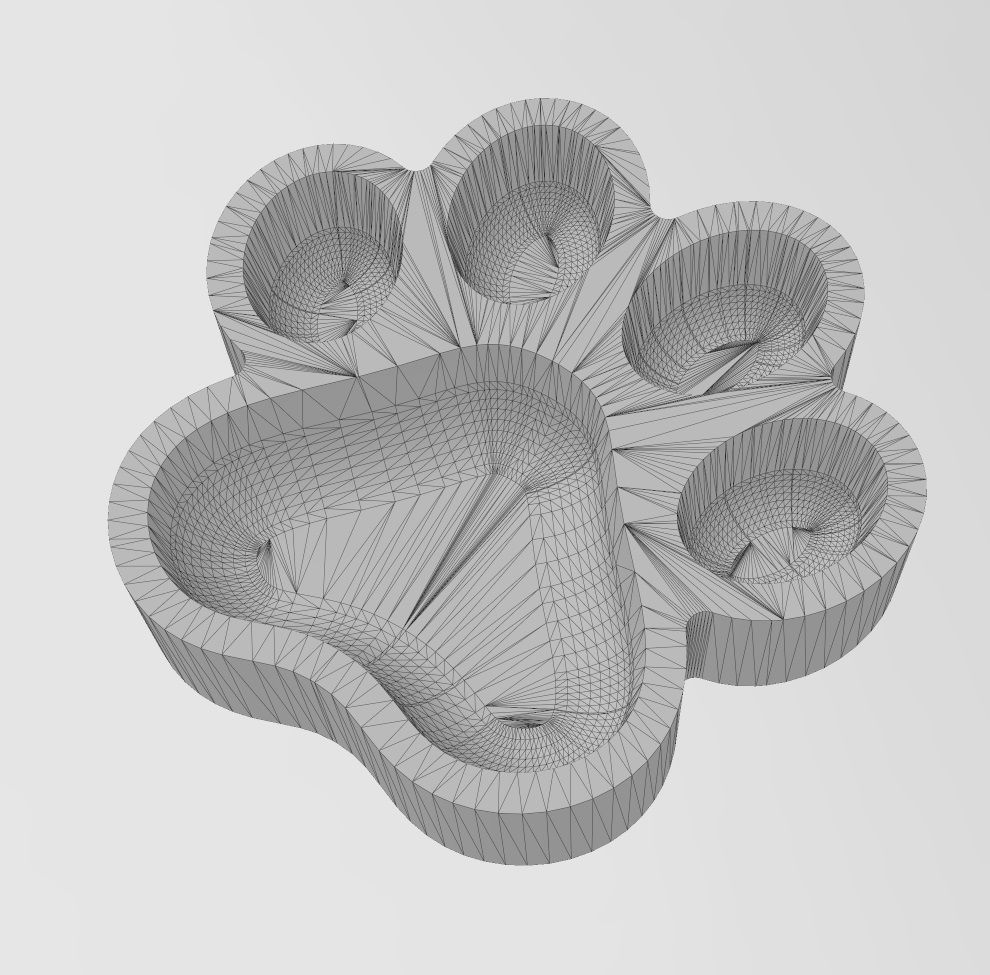Paw shaped bowl 3D print model_10