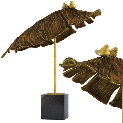 Deco Object Birds Banana Leaf  3d print 3D print model