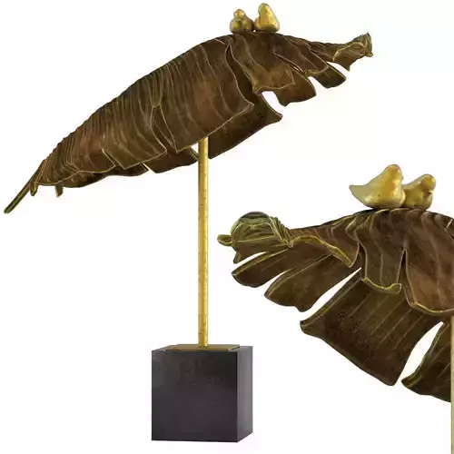 Deco Object Birds Banana Leaf  3d print