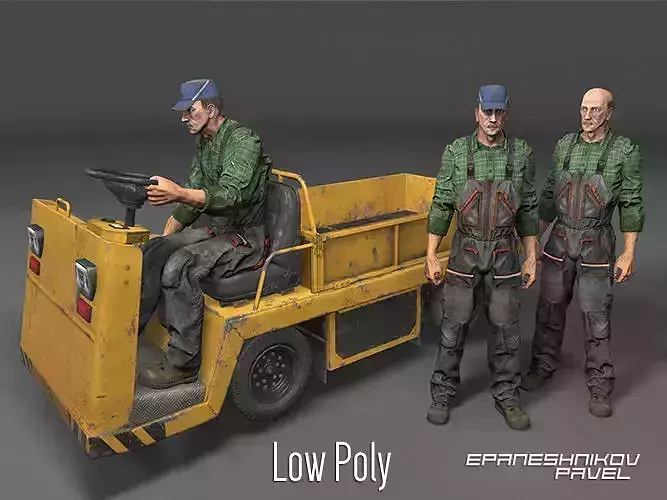 Volodya worker and Electro Car