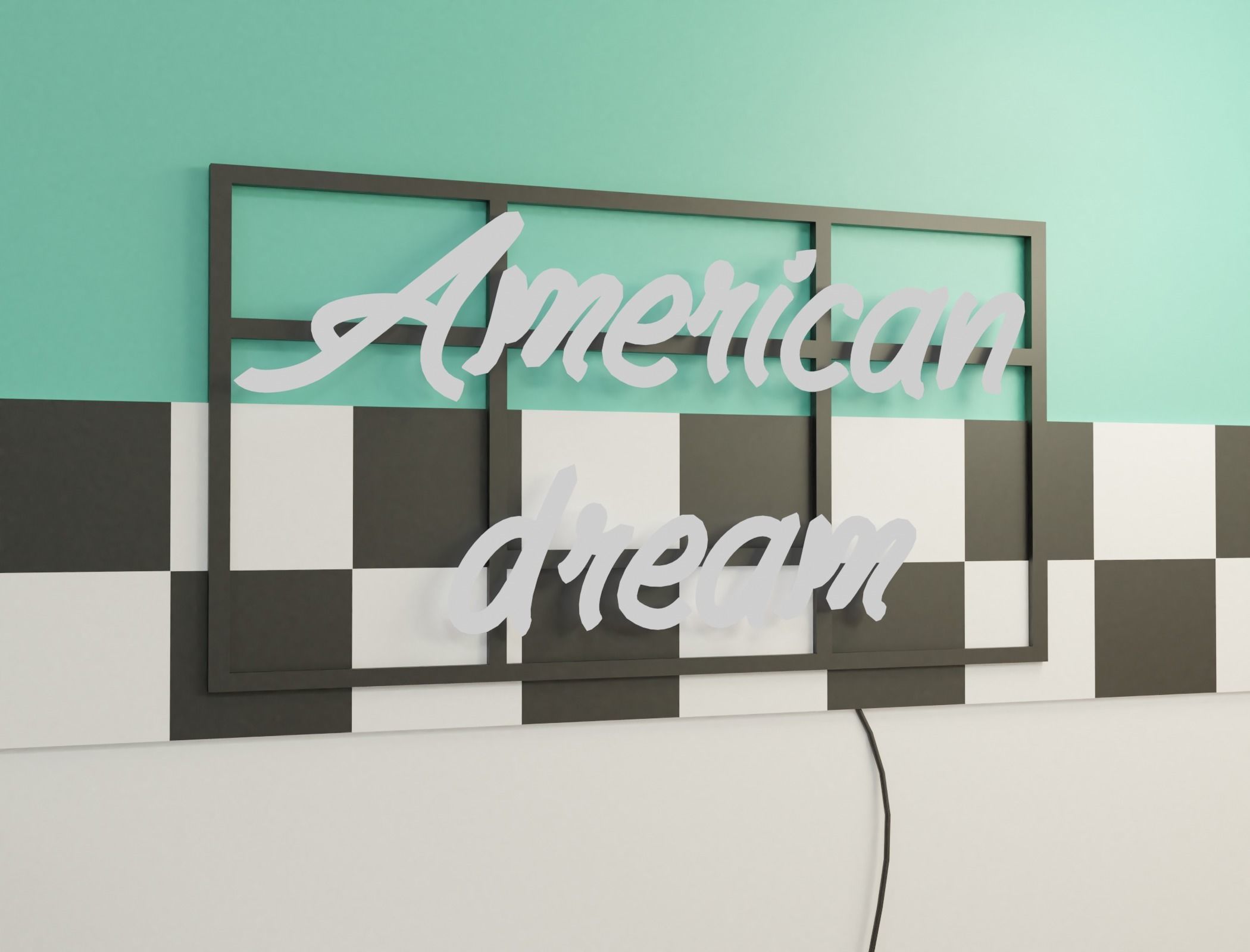 American diner - Full version Low-poly 3D model_13