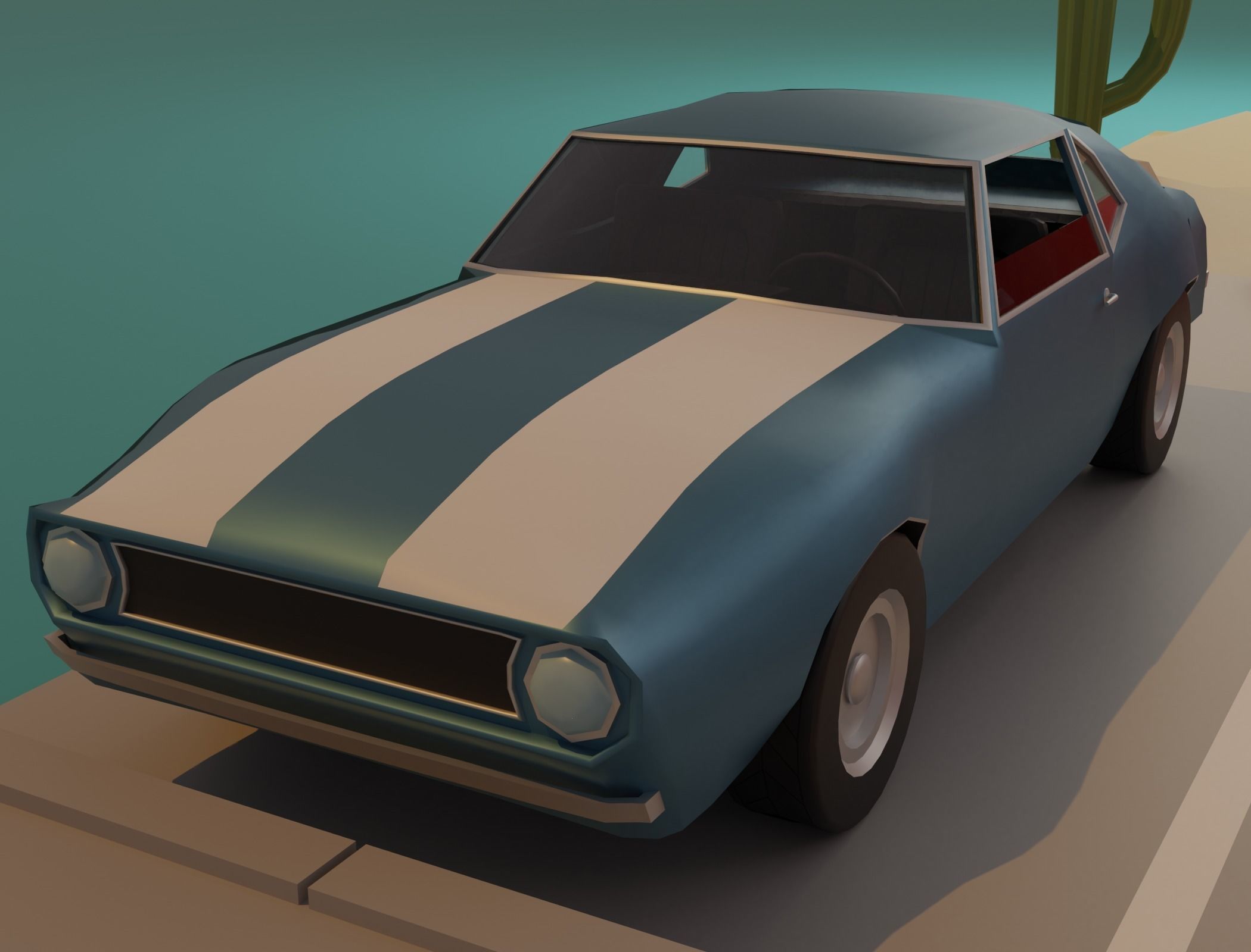 American diner - Full version Low-poly 3D model_28