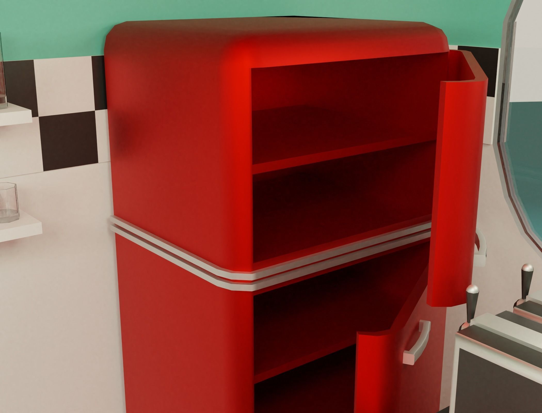 American diner - Full version Low-poly 3D model_15