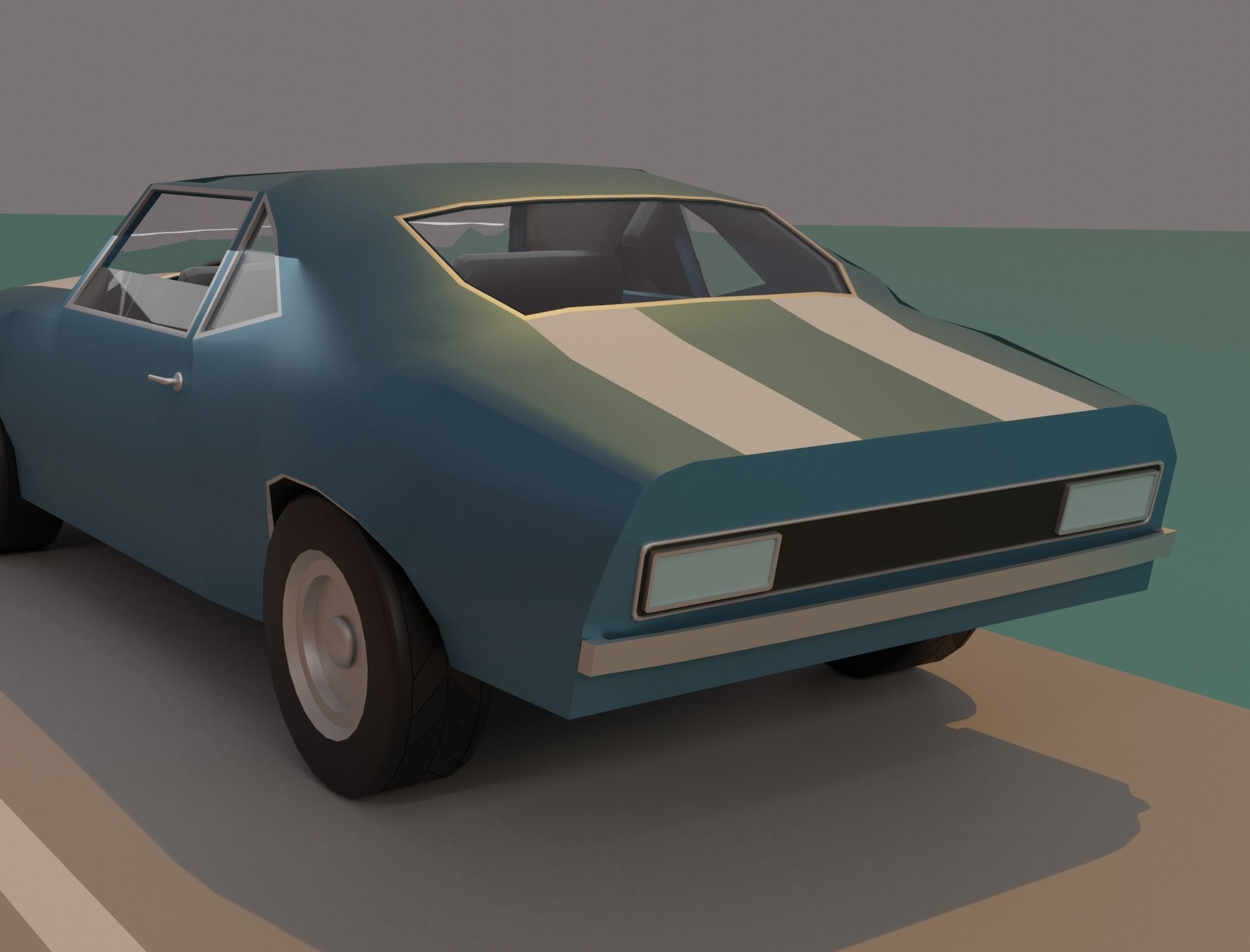 American diner - Full version Low-poly 3D model_31