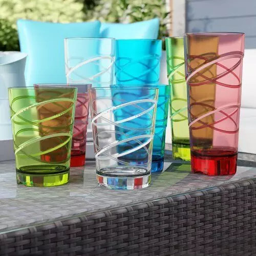 Sofia 8 Piece Acrylic Assorted Glassware Set Free 3D model