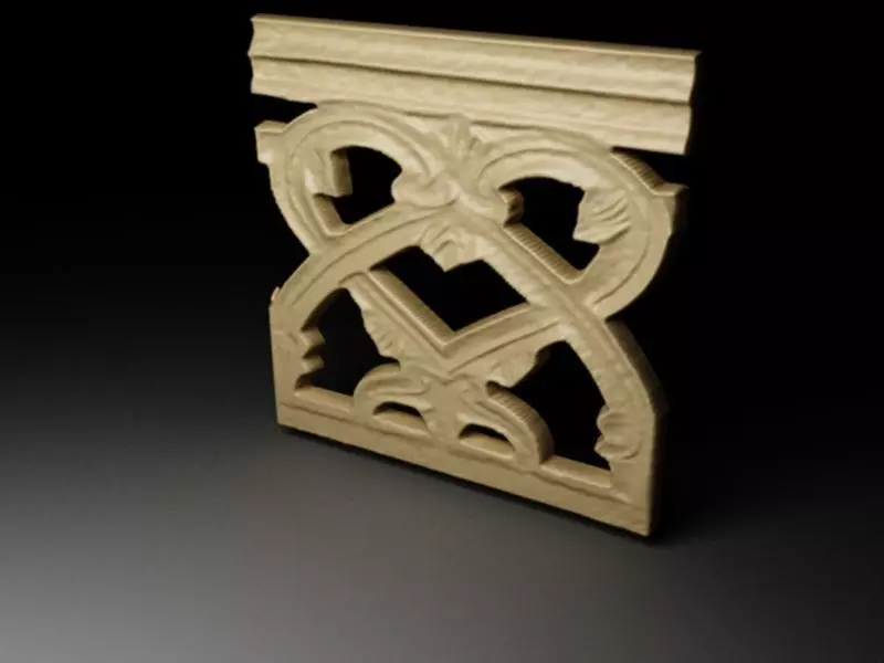 Handrail Stone Decor Free 3D model