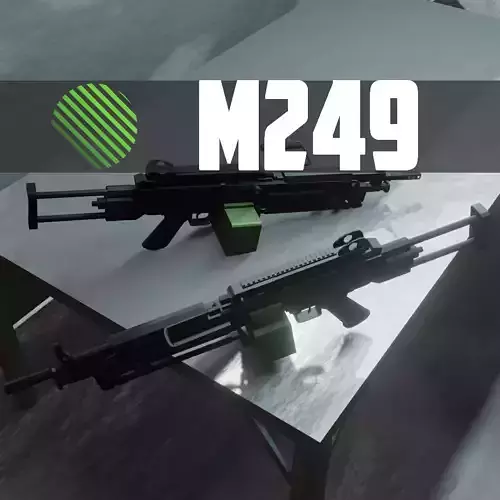 FN minimi m249 Low-poly 3D model