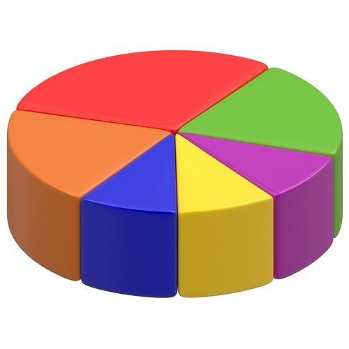 Pie Chart 03 3D model