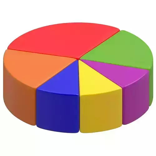 Pie Chart 03 3D model