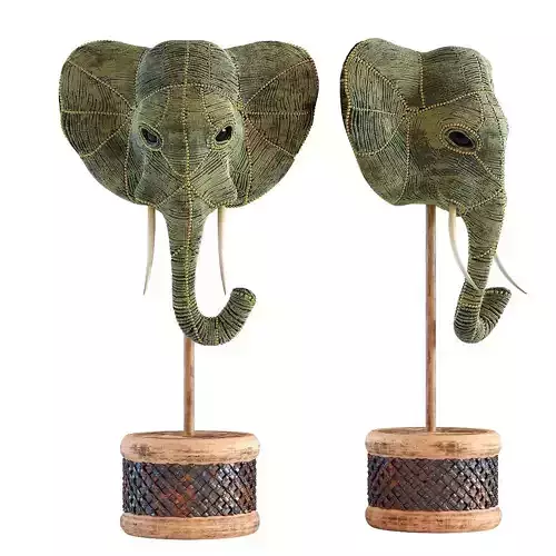 Elephant Head Pearls 49 3d print