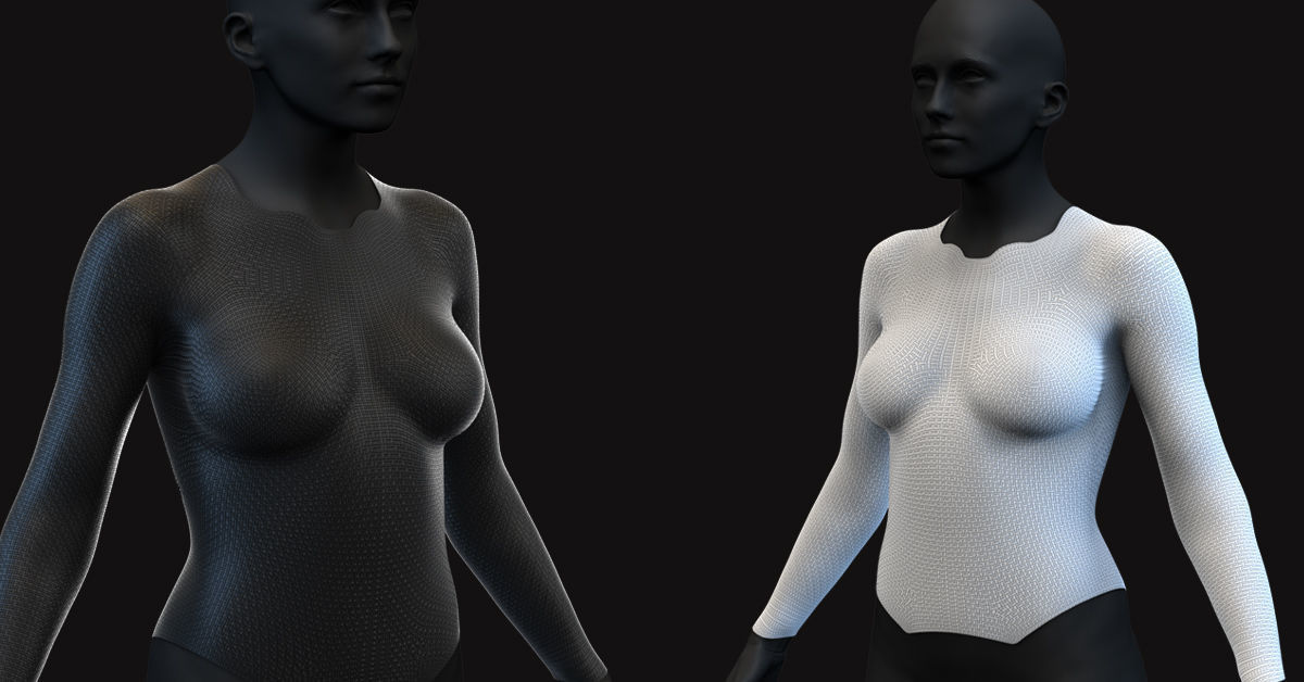 27 Female Scifi Suits KitBash with Uvs Plus ZTL  LP HP 3D model_12