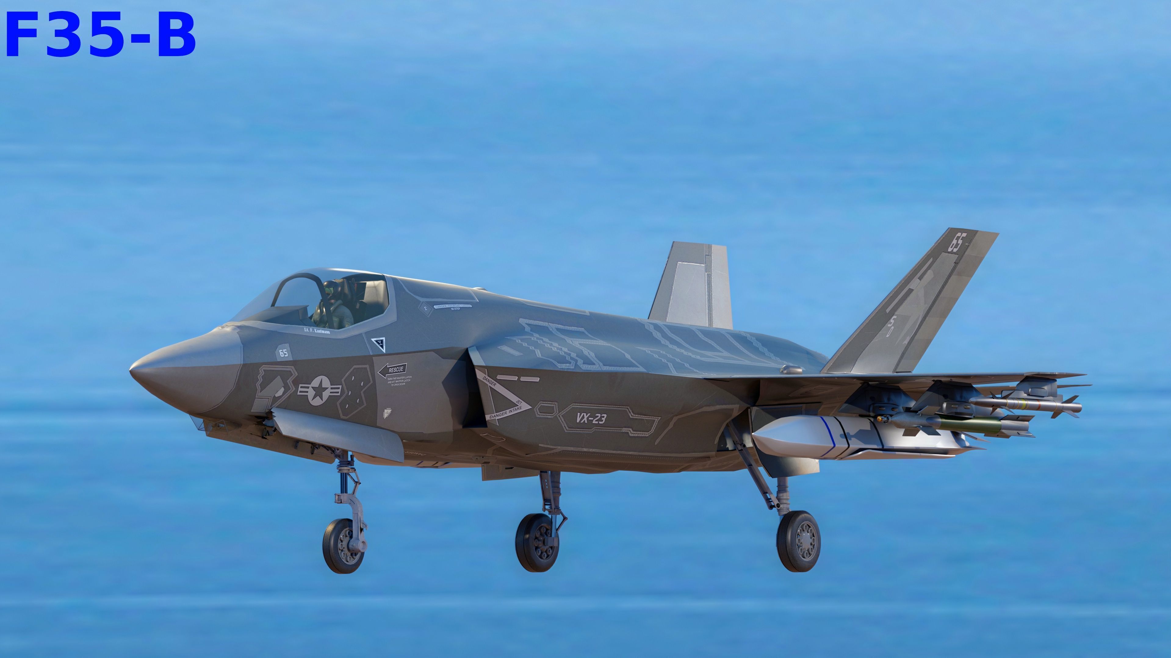 F35 Collection - Fully Rigged and High Resolution Cocpit Low-poly 3D model_18