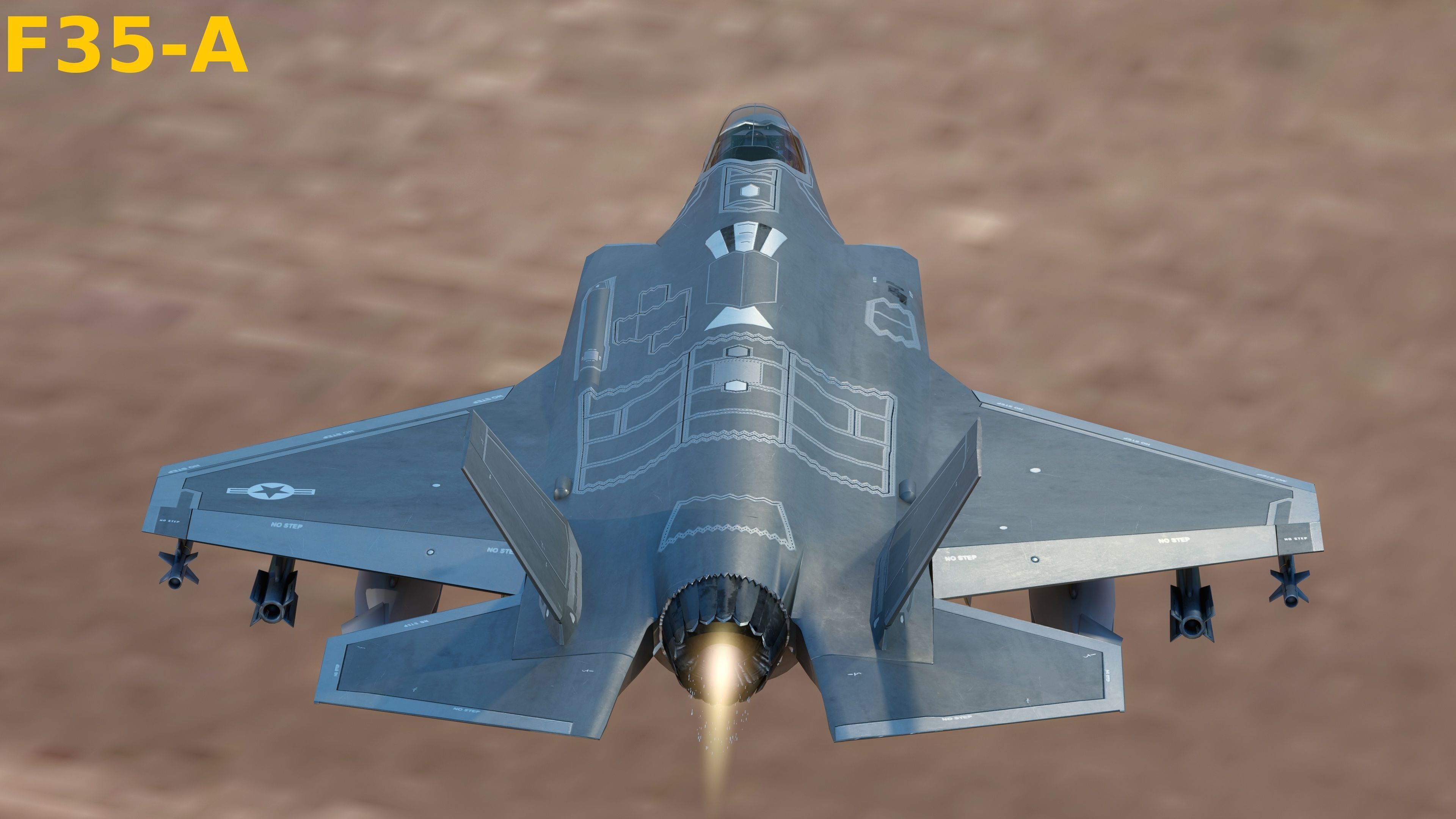 F35 Collection - Fully Rigged and High Resolution Cocpit Low-poly 3D model_7
