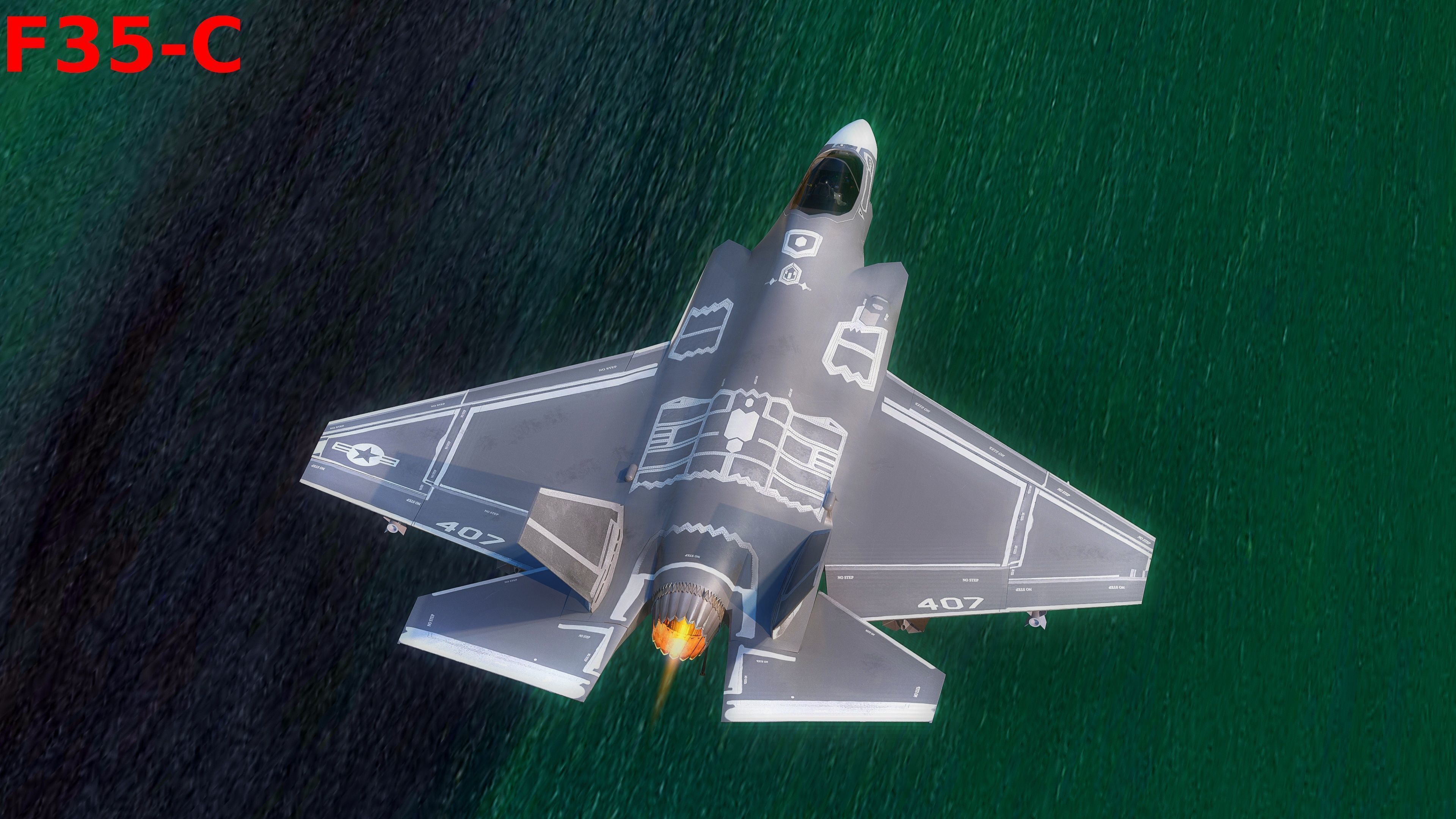 F35 Collection - Fully Rigged and High Resolution Cocpit Low-poly 3D model_25