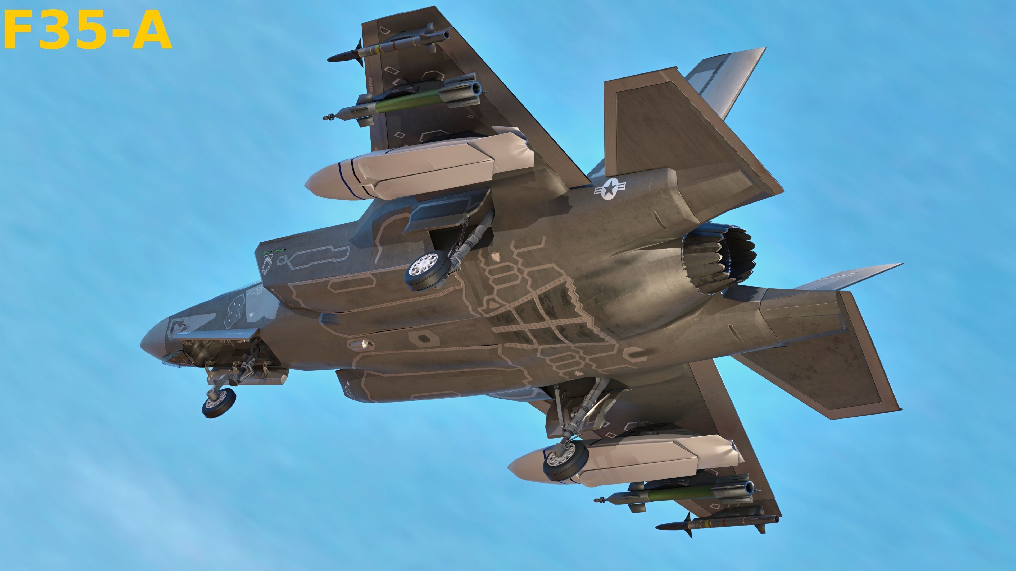 F35 Collection - Fully Rigged and High Resolution Cocpit Low-poly 3D model_10