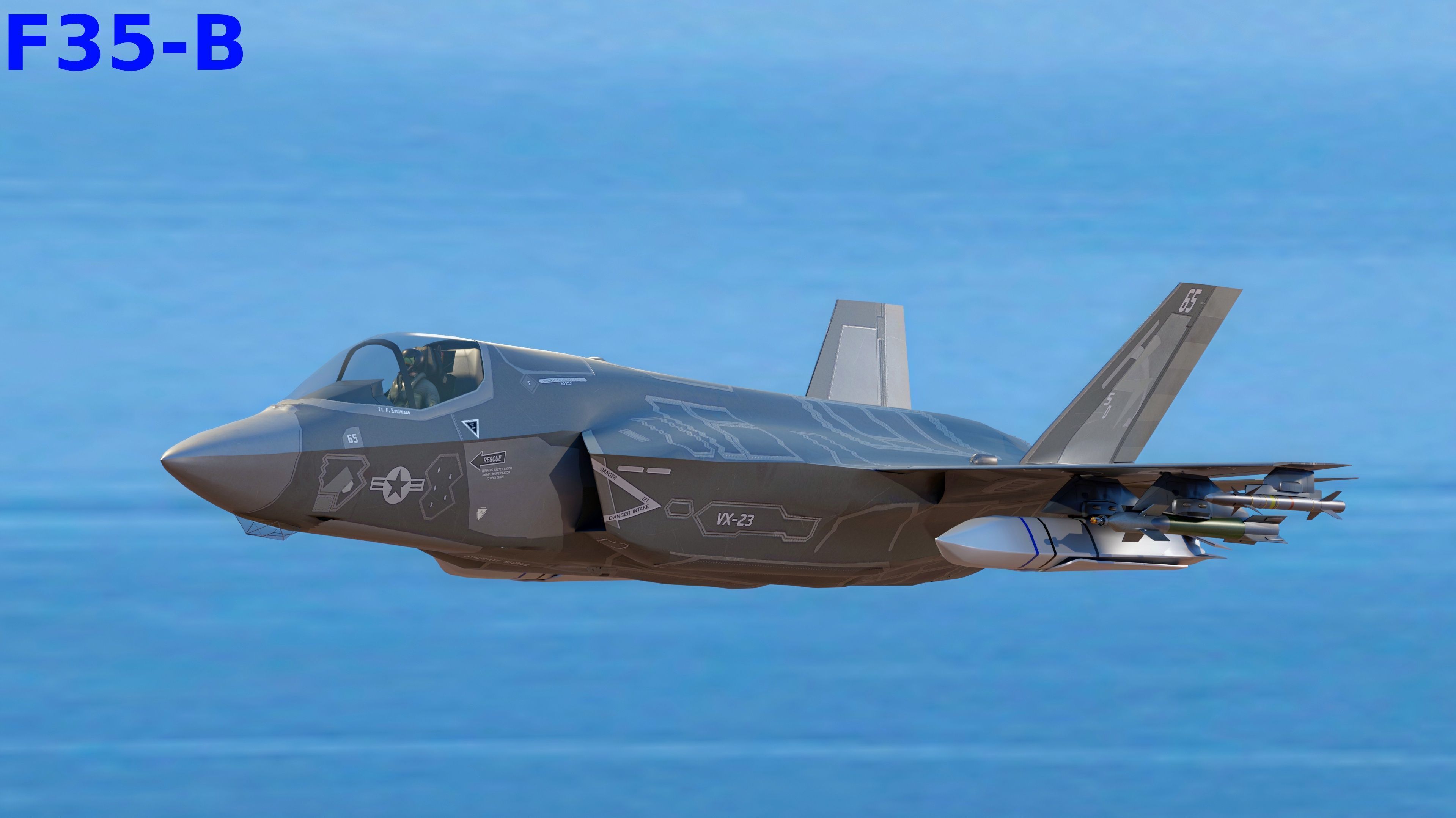 F35 Collection - Fully Rigged and High Resolution Cocpit Low-poly 3D model_17