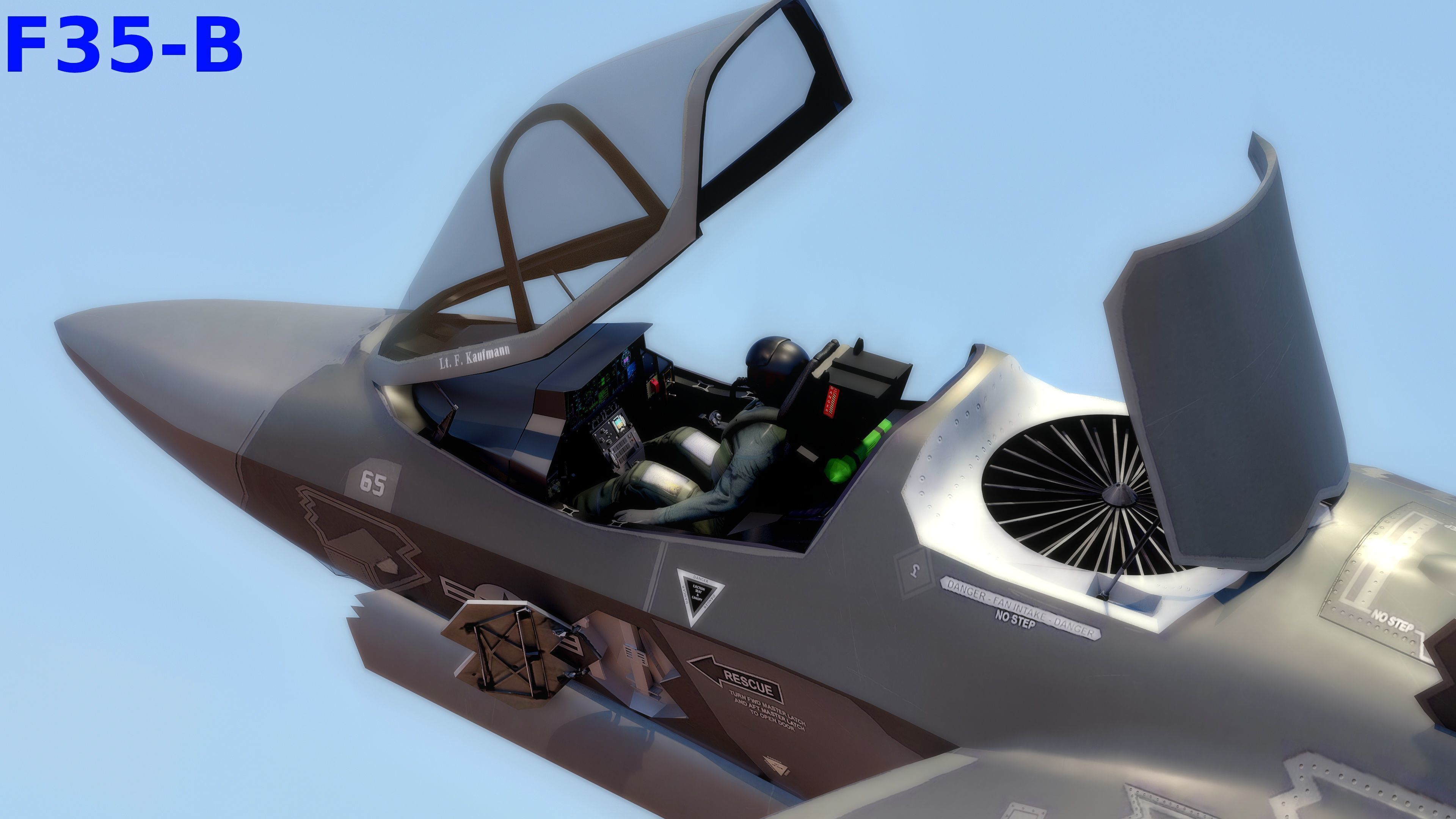 F35 Collection - Fully Rigged and High Resolution Cocpit Low-poly 3D model_16