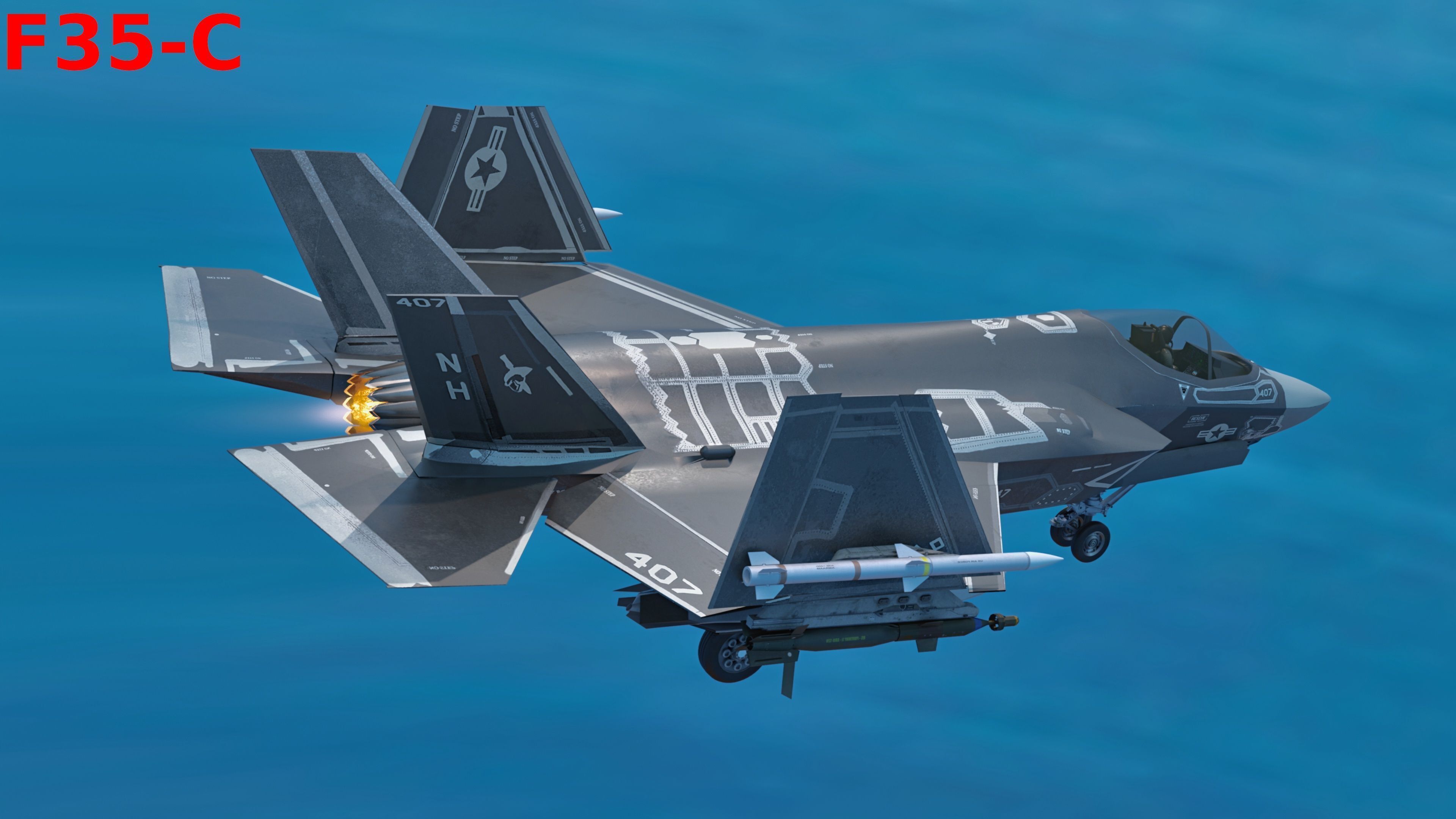 F35 Collection - Fully Rigged and High Resolution Cocpit Low-poly 3D model_31