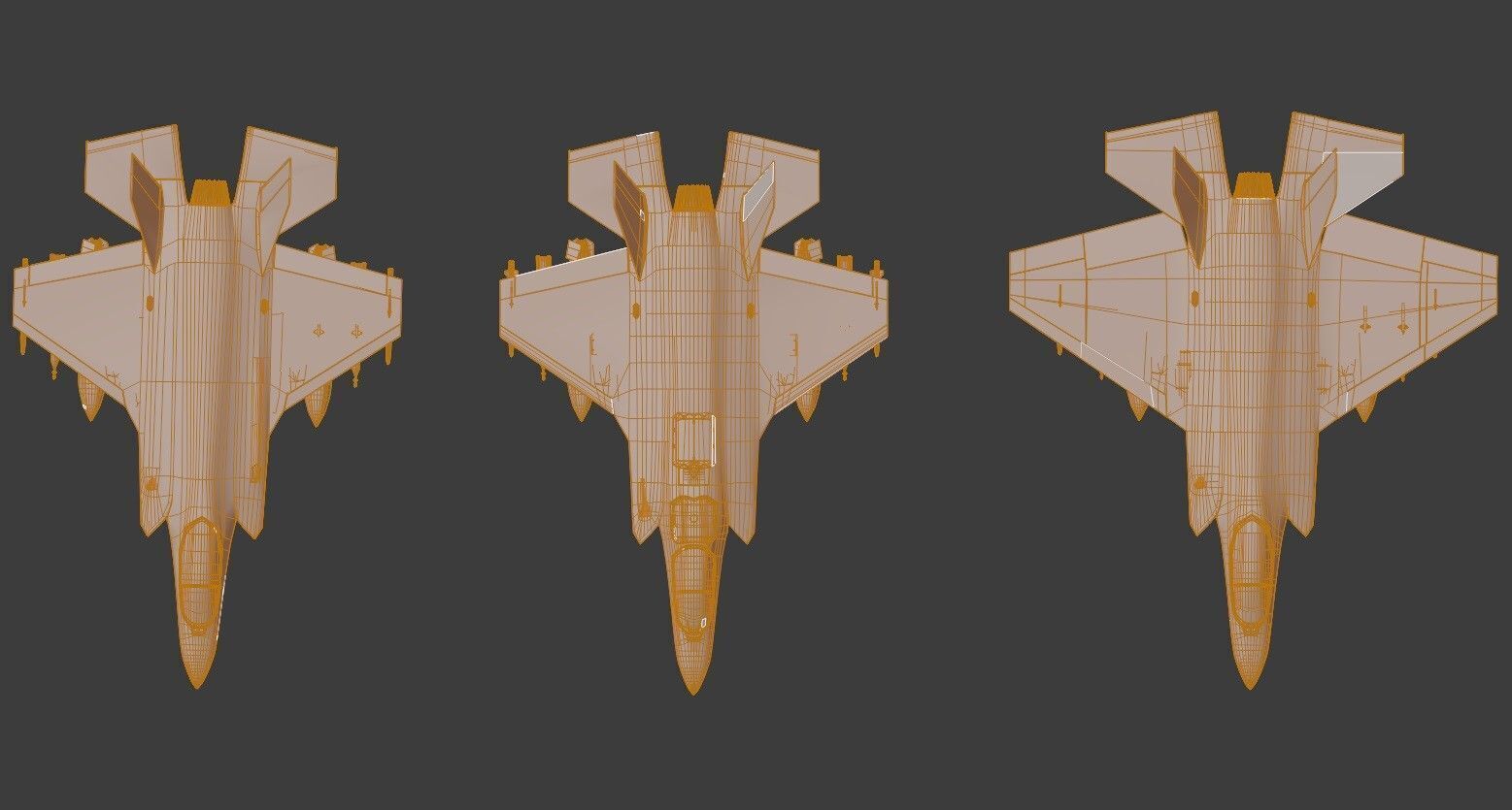 F35 Collection - Fully Rigged and High Resolution Cocpit Low-poly 3D model_46