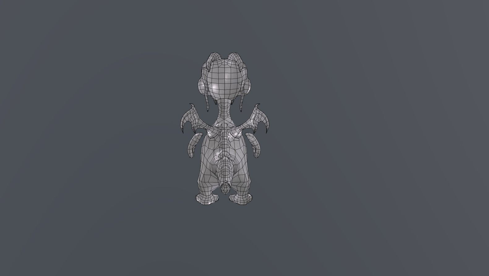 Cute Dragon Low-poly 3D model_7