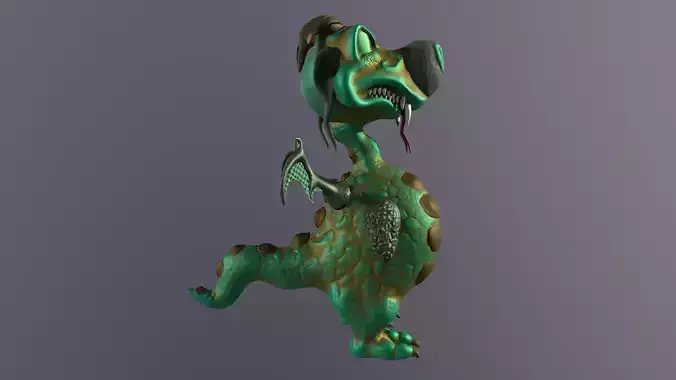 Cute Dragon Low-poly 3D model