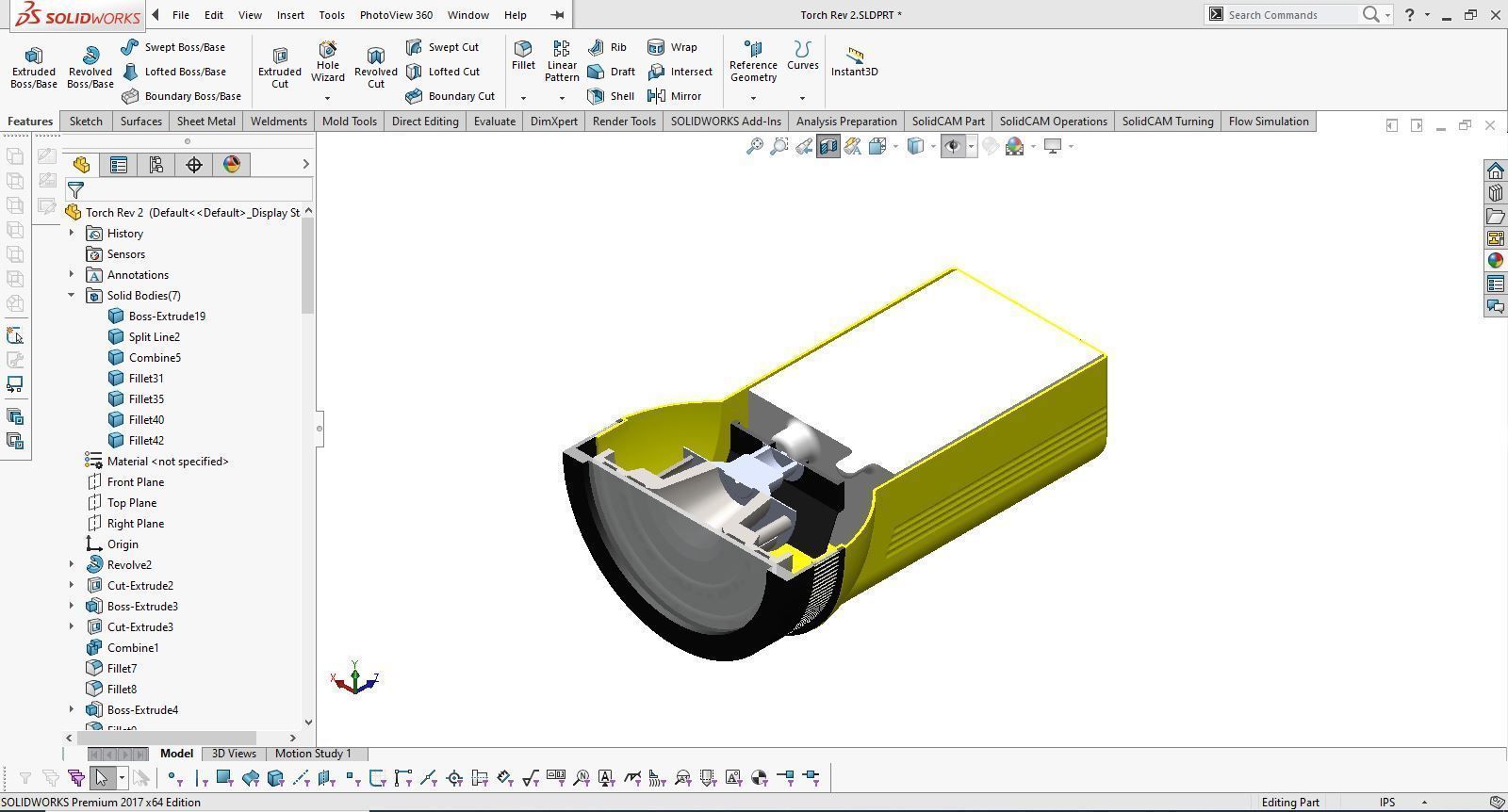 LED torch 6V 3D model_4