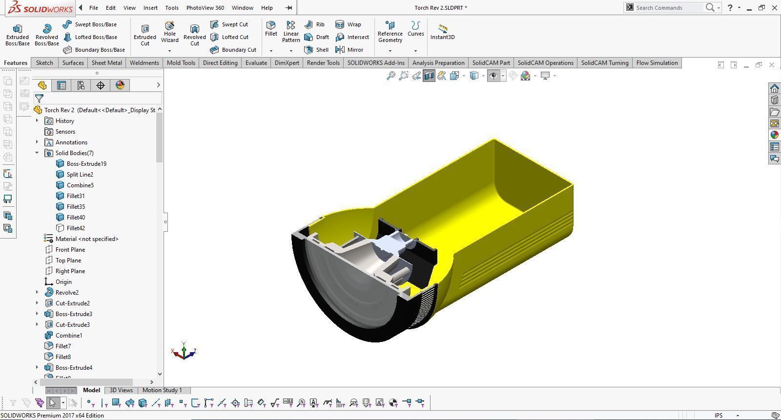 LED torch 6V 3D model_5